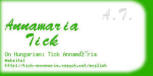 annamaria tick business card